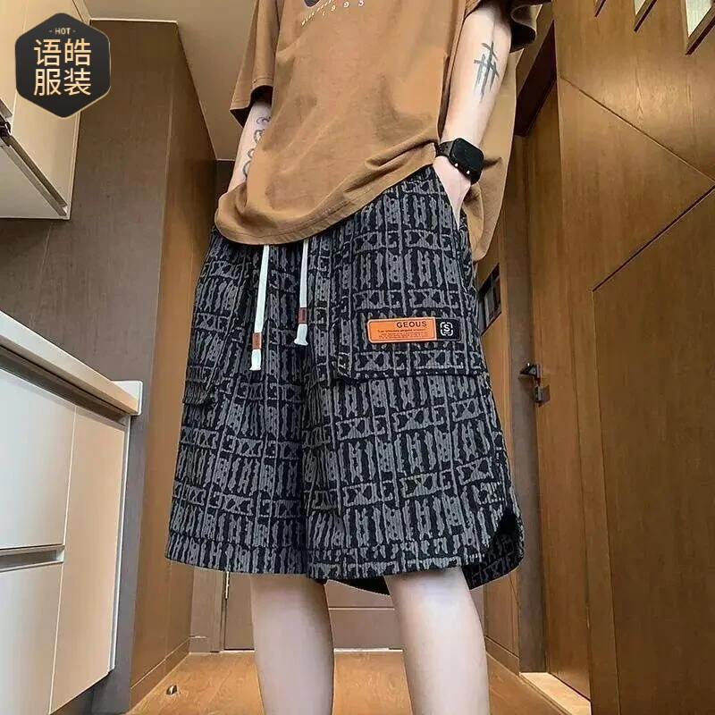 速干短裤男健身2025新款潮牌美式裤中裤子运动篮球潮裤五分裤