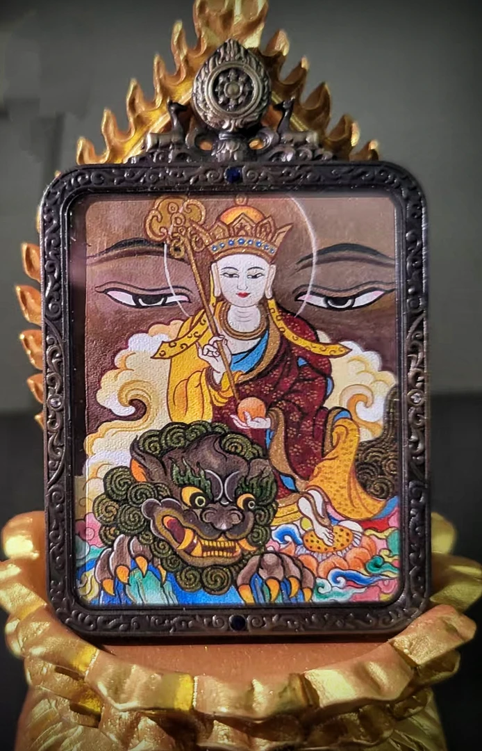 【菩缘藏饰】纯手绘矿物颜料地藏王菩萨唐卡