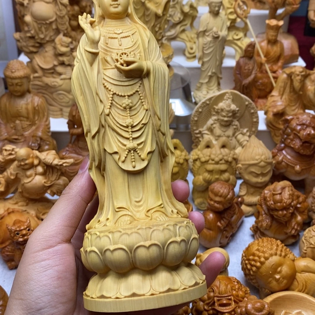 大***营黄杨木雕刻观音木雕