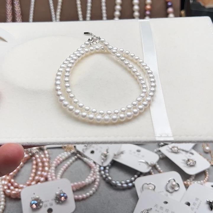 钛钢颈饰淡水珍珠