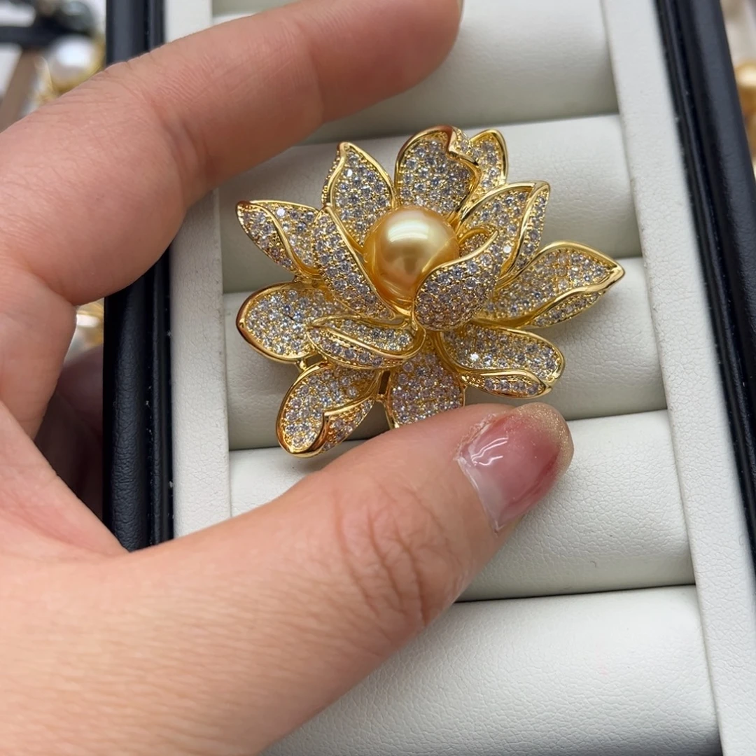 胸针合金海水珍珠