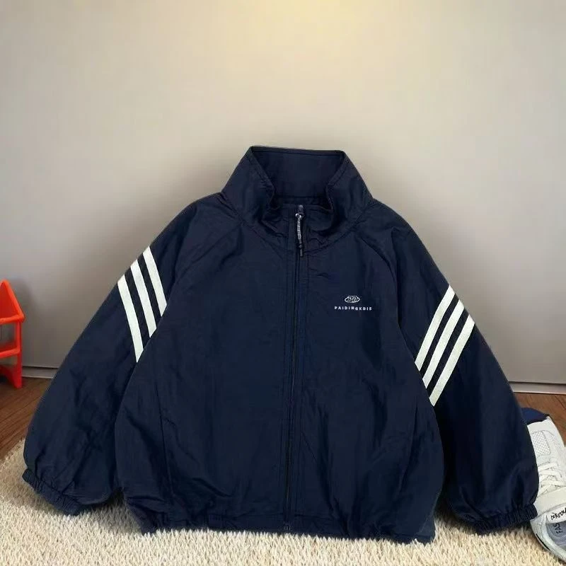 男童春秋外套2025新款儿童痞帅韩版防水防晒上衣中大童洋气拉链衫