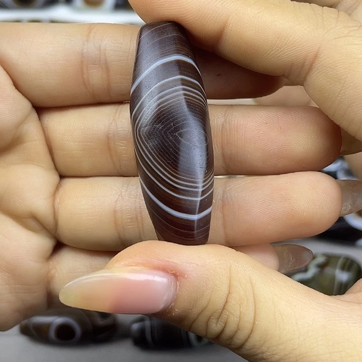 你***黑玛瑙/玉髓散珠缠丝玛瑙