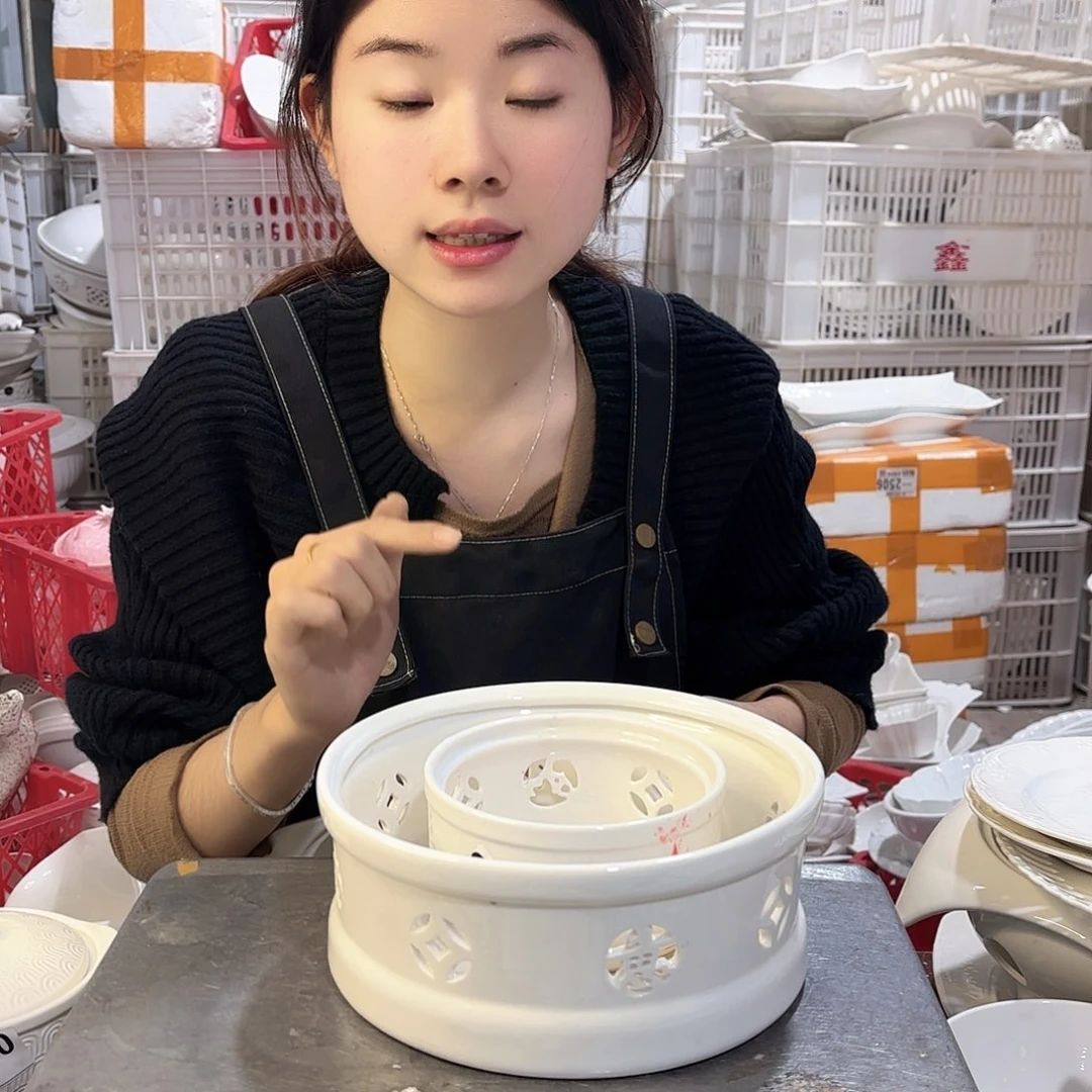 盘微瑕产品………吉祥如意炉一大一小