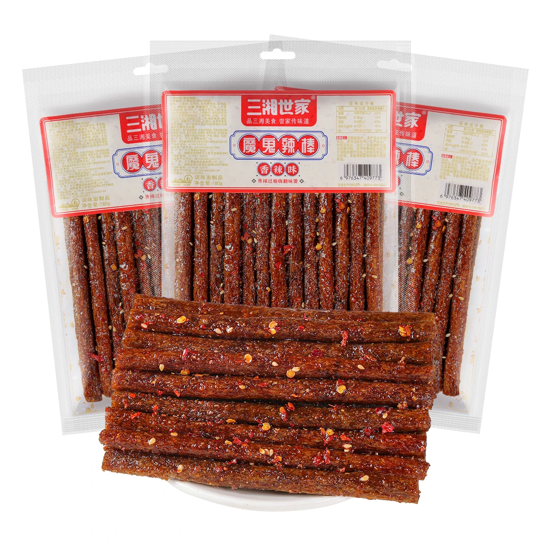 【9·9到手四大包】三湘世家大长筋魔鬼辣棒零食怀旧童年辣条解馋