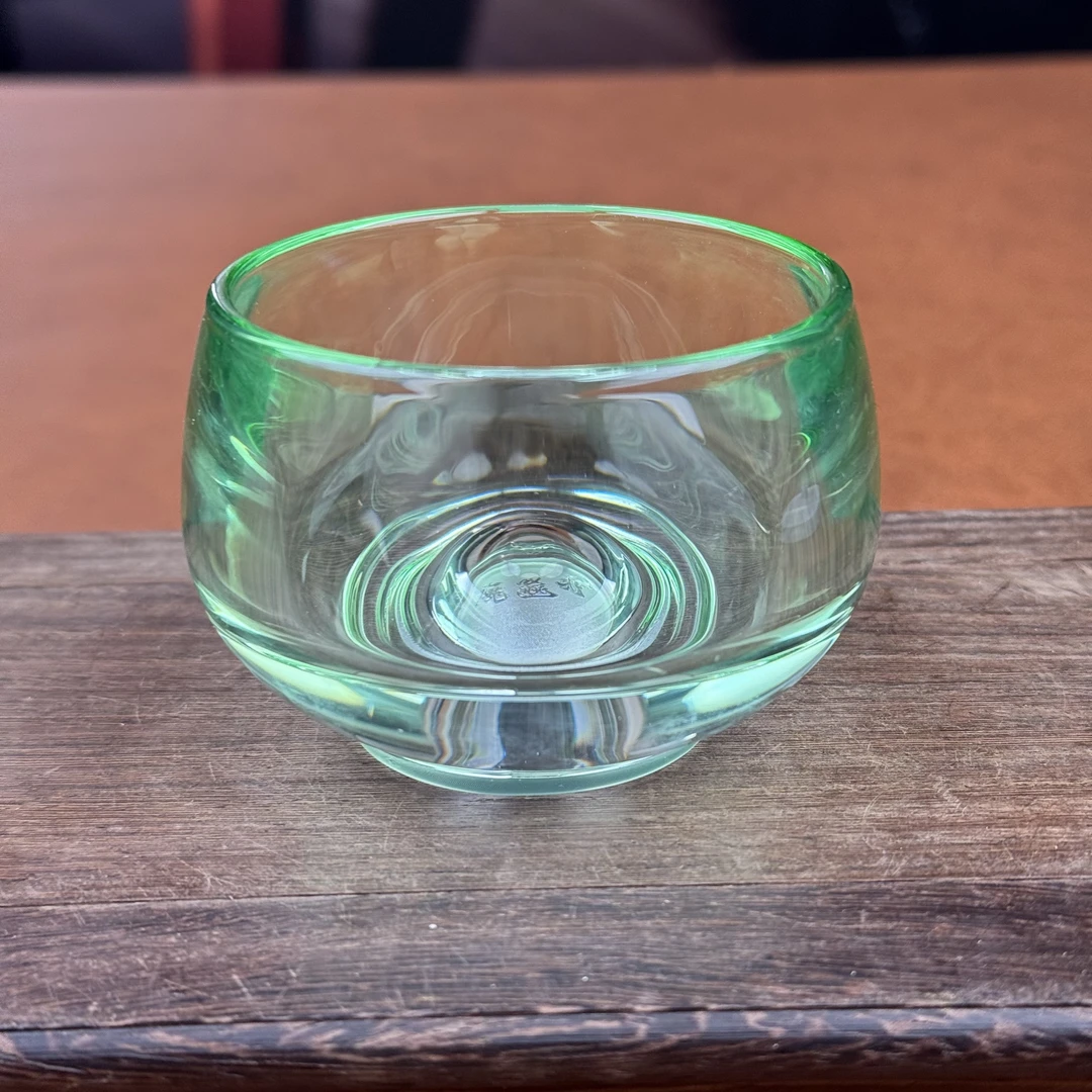 苹果绿琉璃加厚主人杯 A171