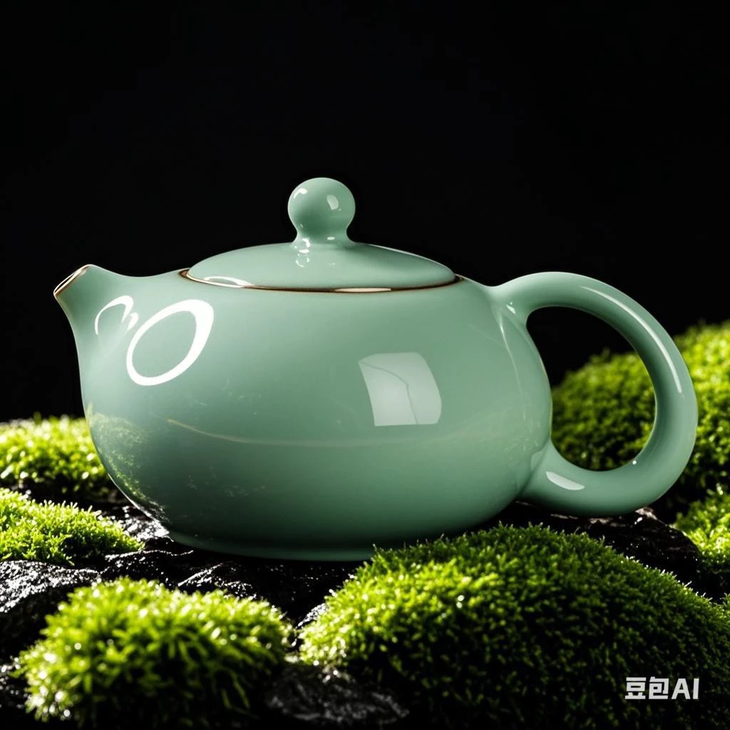 凝香阁 官窑铁胎梅子青西施壶 大号家用陶瓷 不烫手 日式泡茶单壶