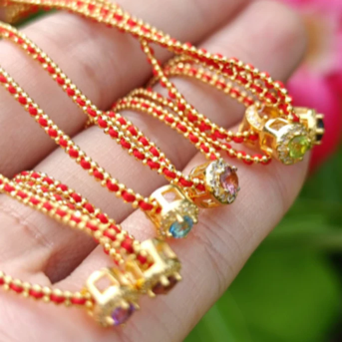 非金属锦纶手链 七曜守护LUCK手链