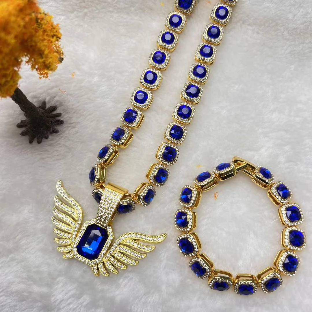 蓝翅高端项链+手链高雅华丽华贵精美绝伦