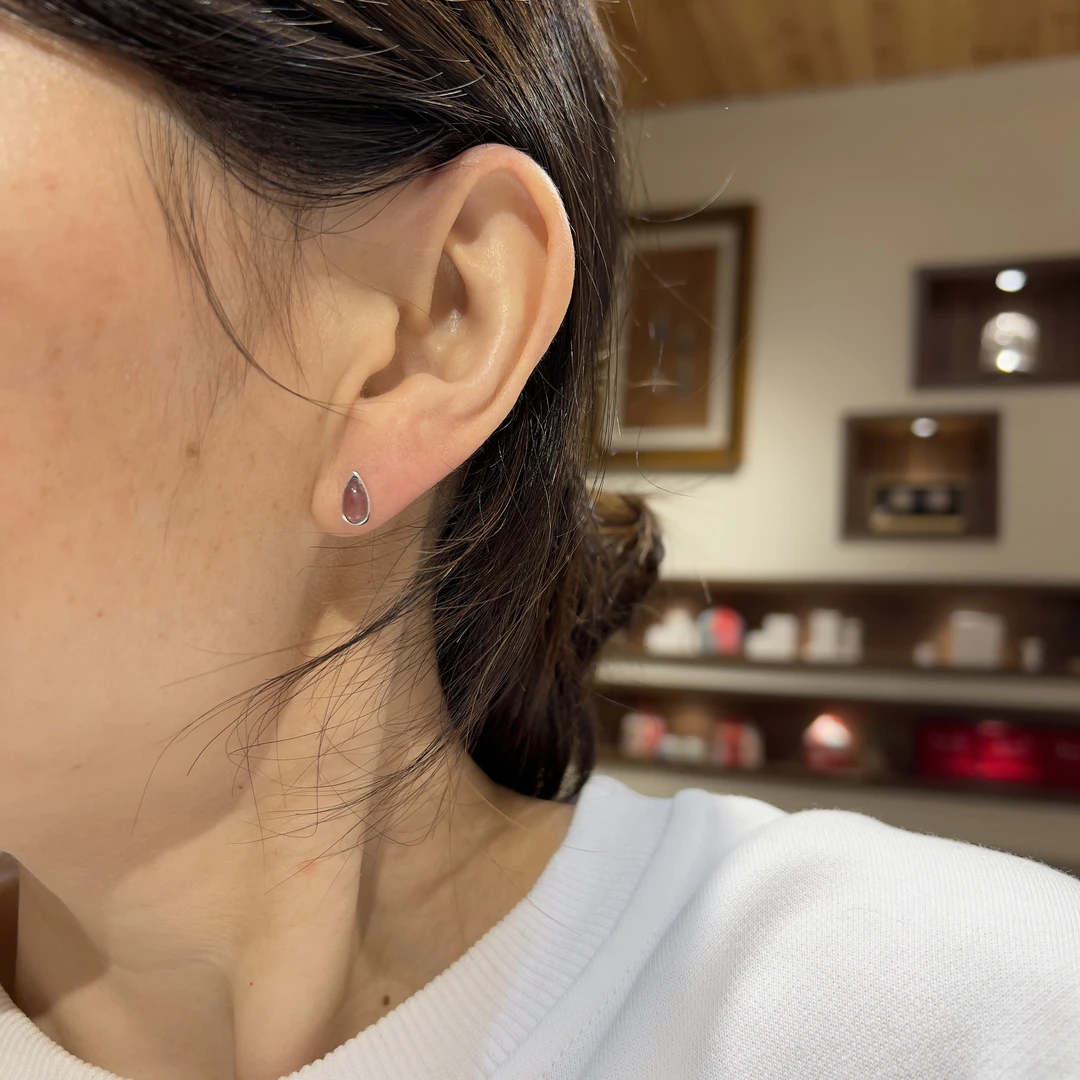 925银耳饰 925纯银耳饰 水滴 纯银百搭小众耳钉ins