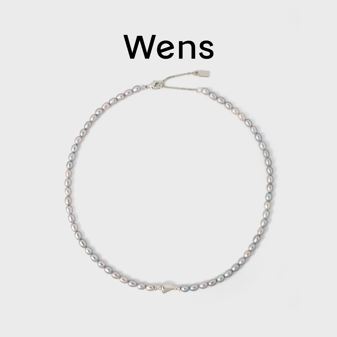 Wens/吻斯 铜合金项链 米粒珠细颈瓶项链法式高级小众百搭锁骨链