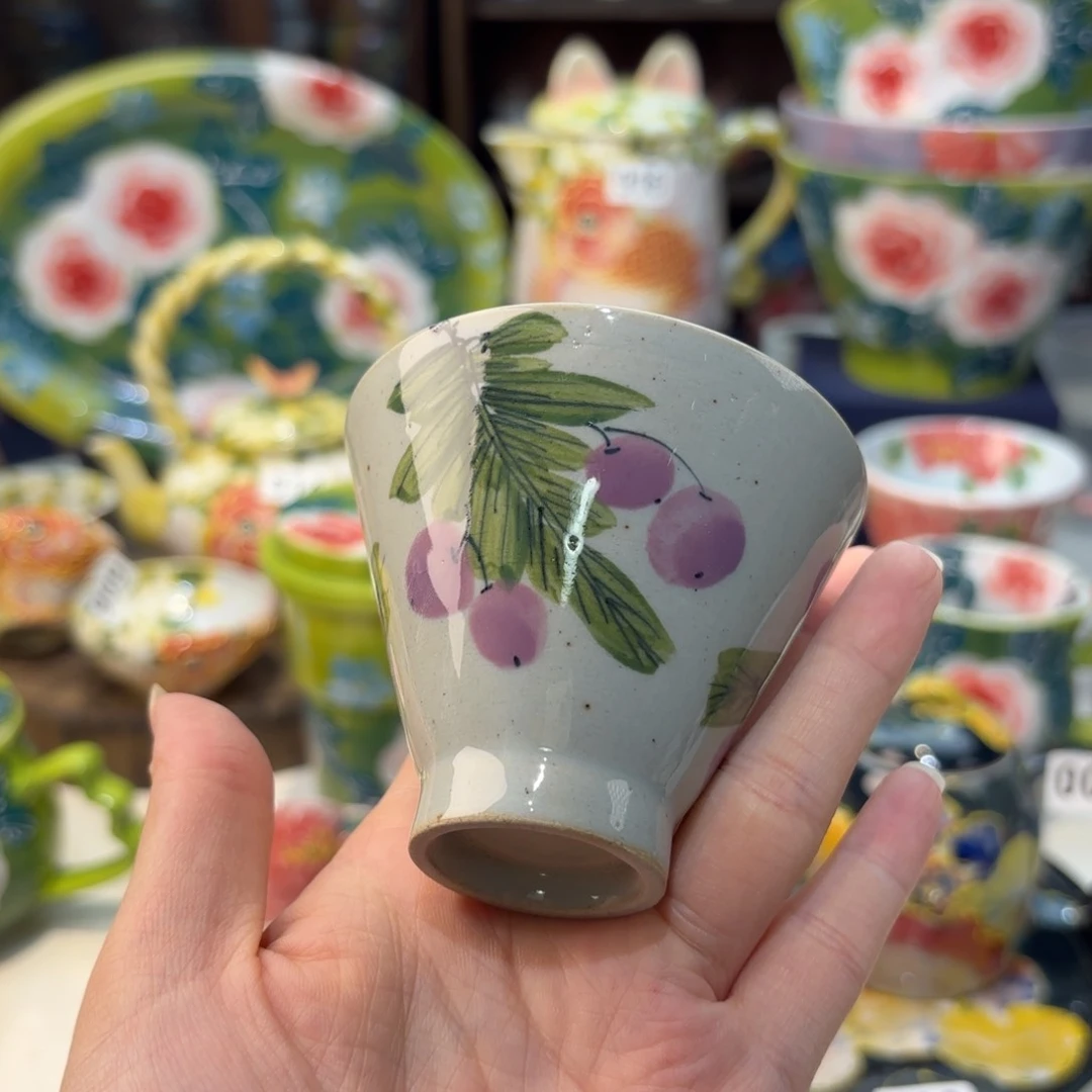 瓷片景德镇手绘高温釉下彩陶瓷茶具