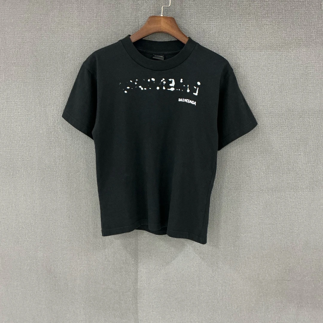 99新 Balenciaga/巴黎世家 渗透字母短袖T恤 10码/9873