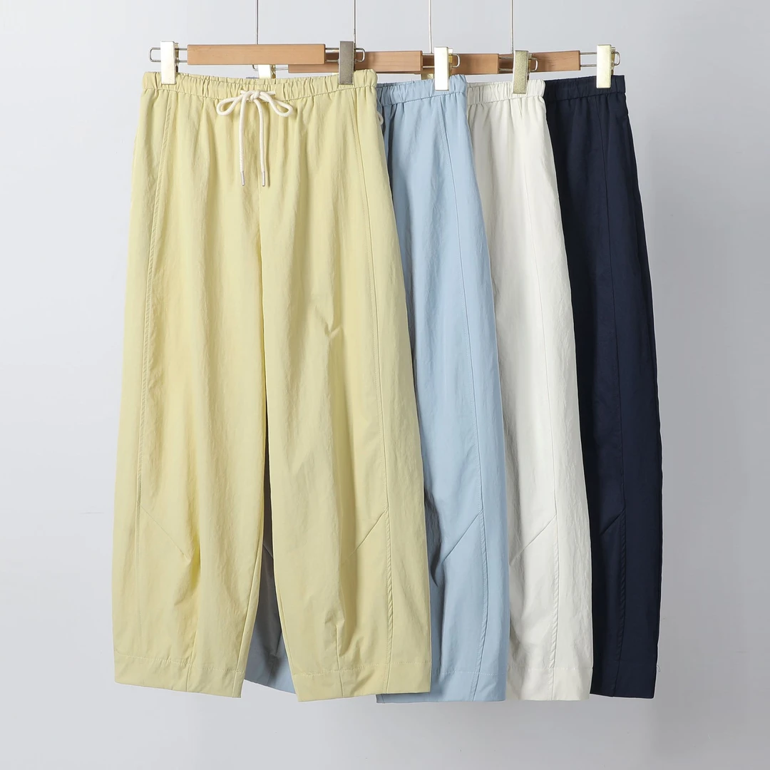 梨型救星！小个子八/九分遮肉显瘦气球裤2025夏季薄款日系休闲裤