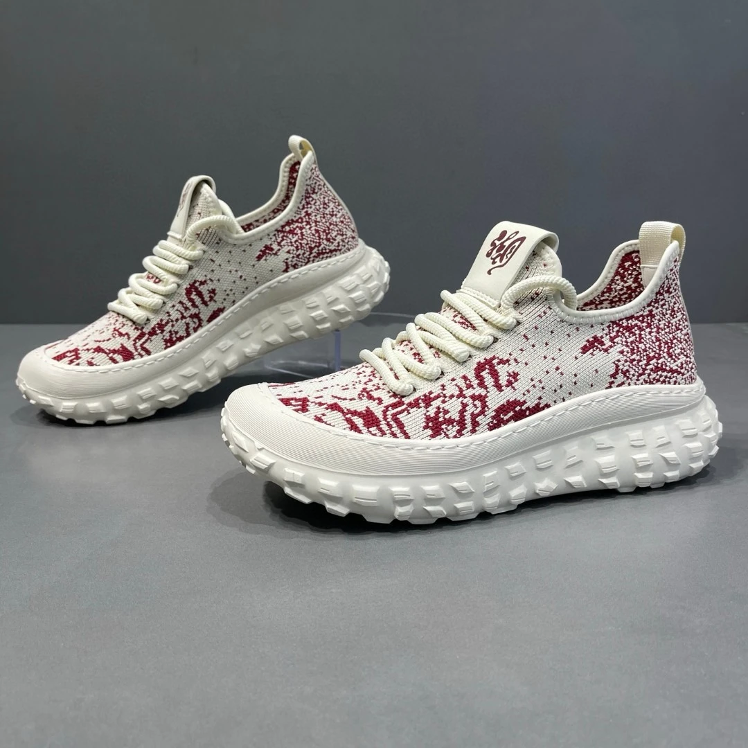 新款轻便男士飞织潮流休闲鞋春夏新品男鞋时尚百搭飞织鞋男款潮鞋