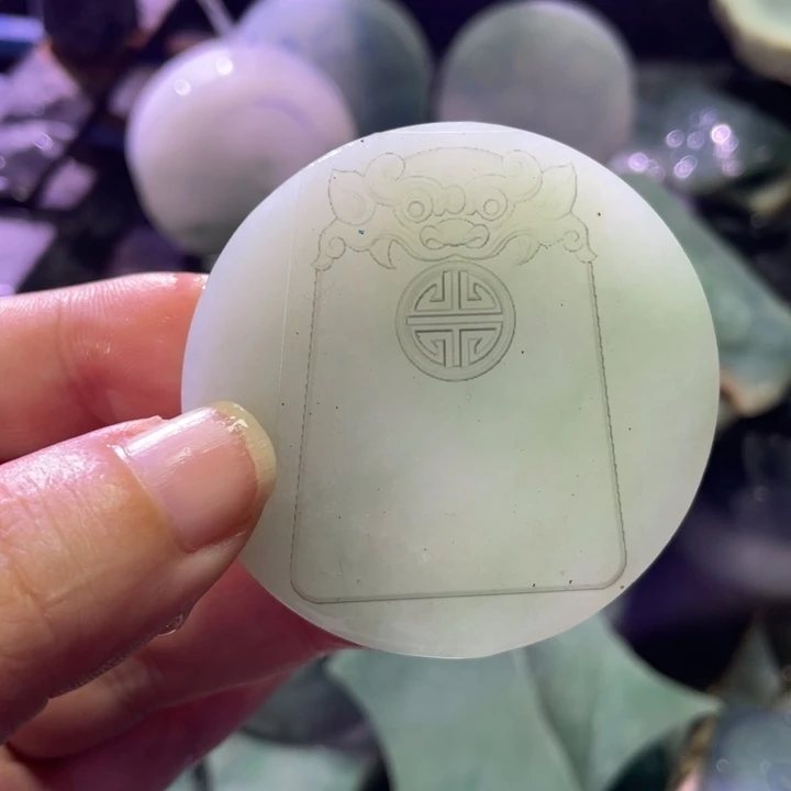 定制翡翠未镶嵌福利镯心