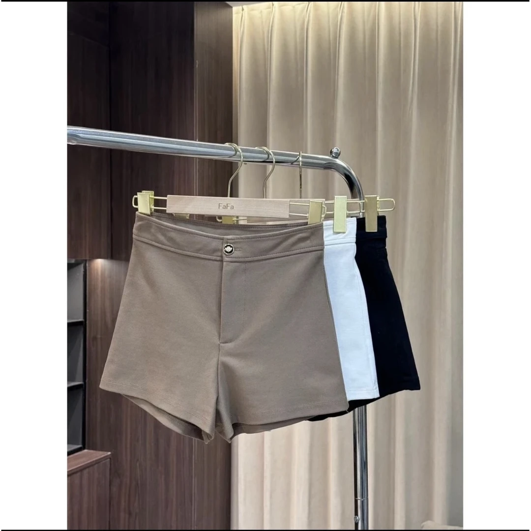 伊一严选●单独短裤X4XXK0731A百搭时尚高腰设计师纯色