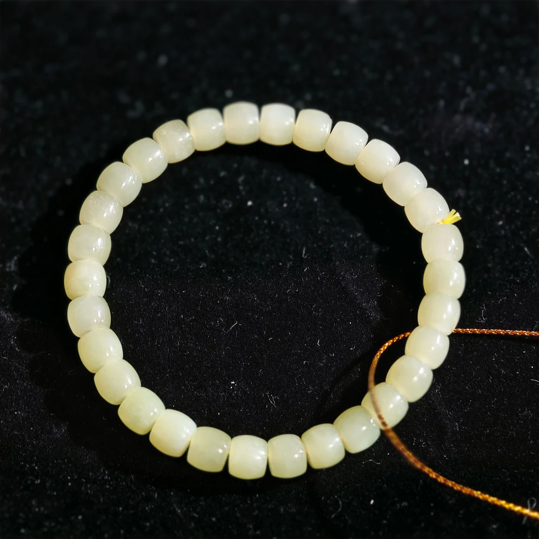 和田玉黄玉手串0328Z