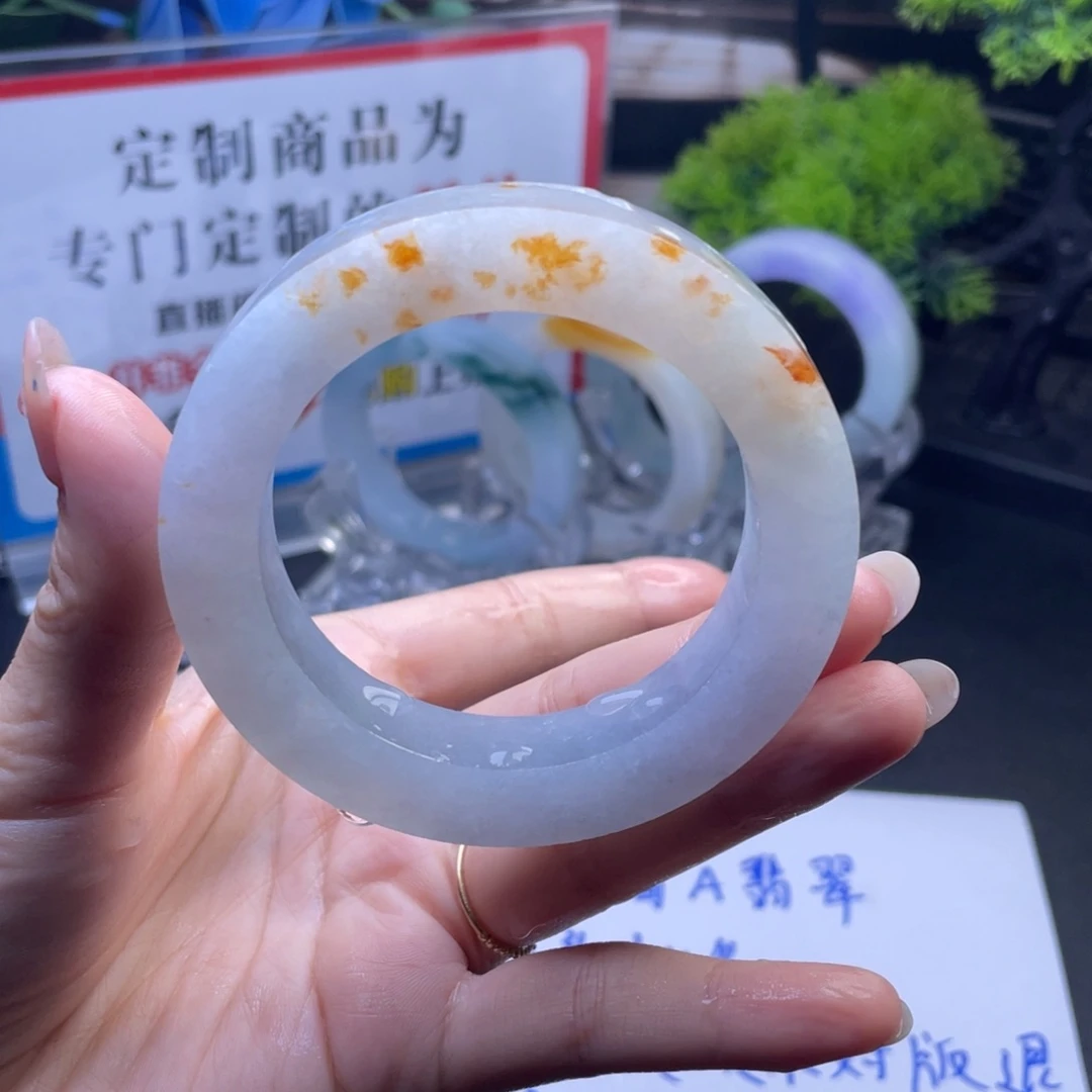 用***7定制翡翠未镶嵌手镯翡翠