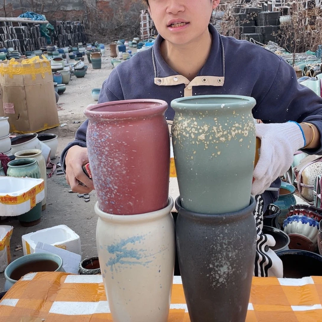 红陶宜兴紫砂花盆