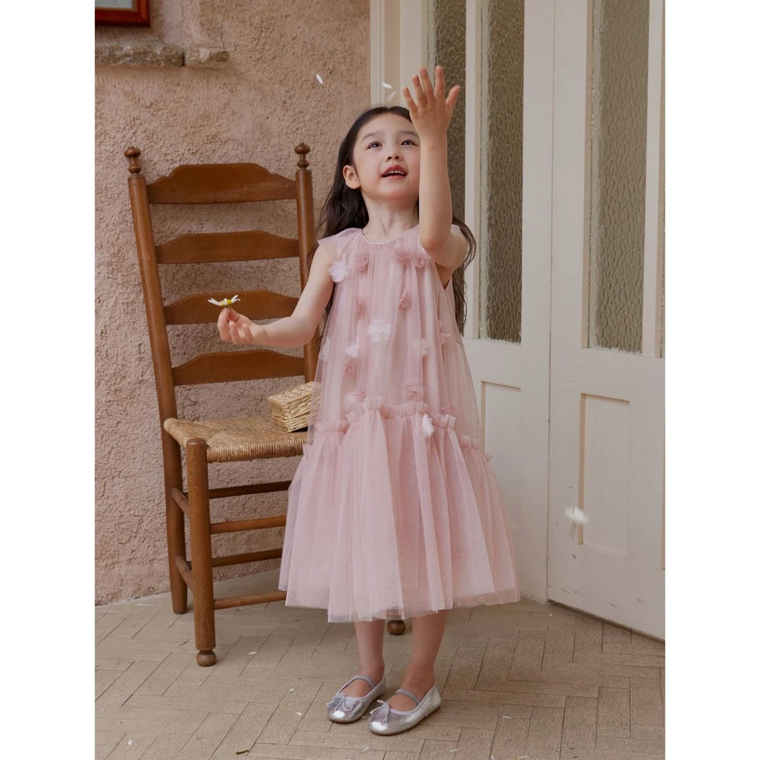 女童夏装新款洋气公主连衣裙儿童宝宝2025年款衣服儿童网纱裙