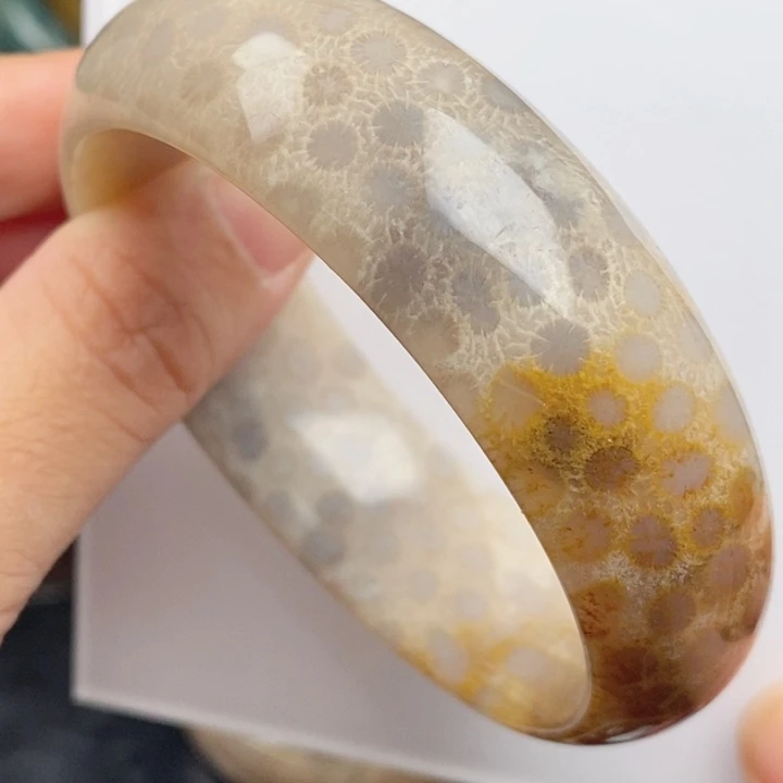 未镶嵌手镯（圆镯）硅化玉61