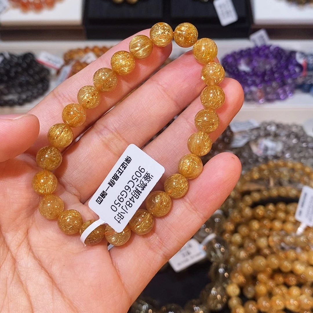 未镶嵌手串发晶烟花钛晶8.4mm