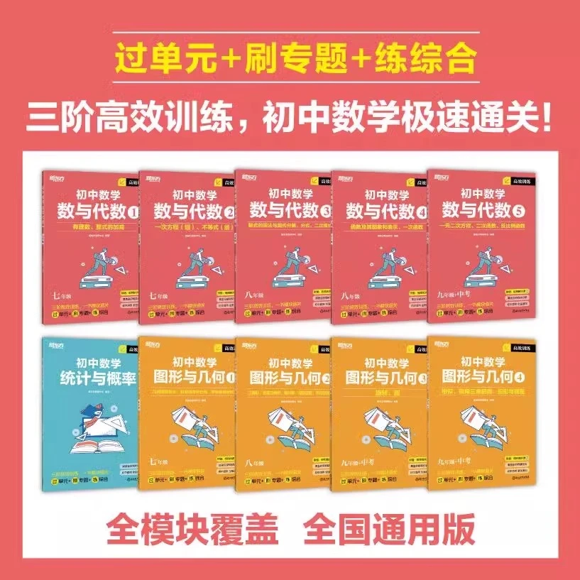 【任选】新东方初中数学高效训练 七年级八年级九年级中考数与代数