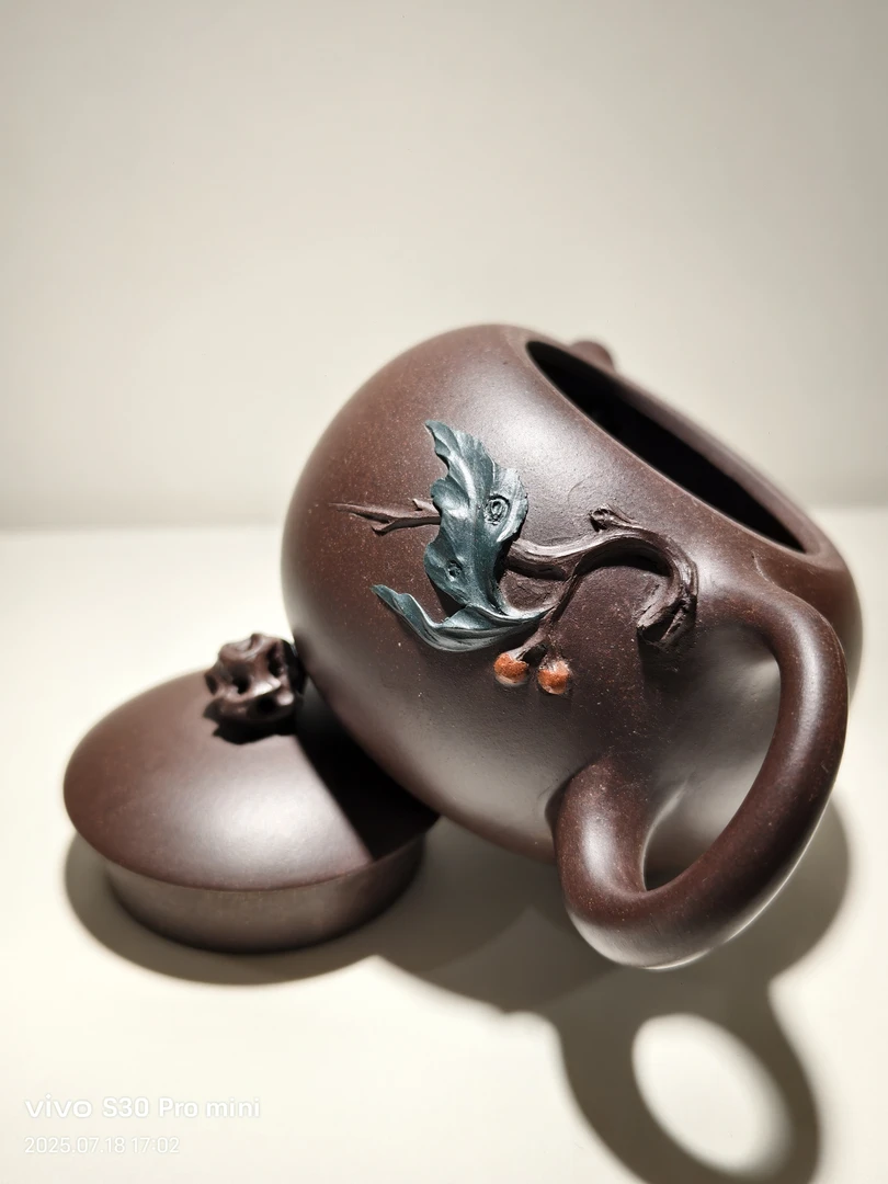 紫砂壶《茶语》,原矿紫泥