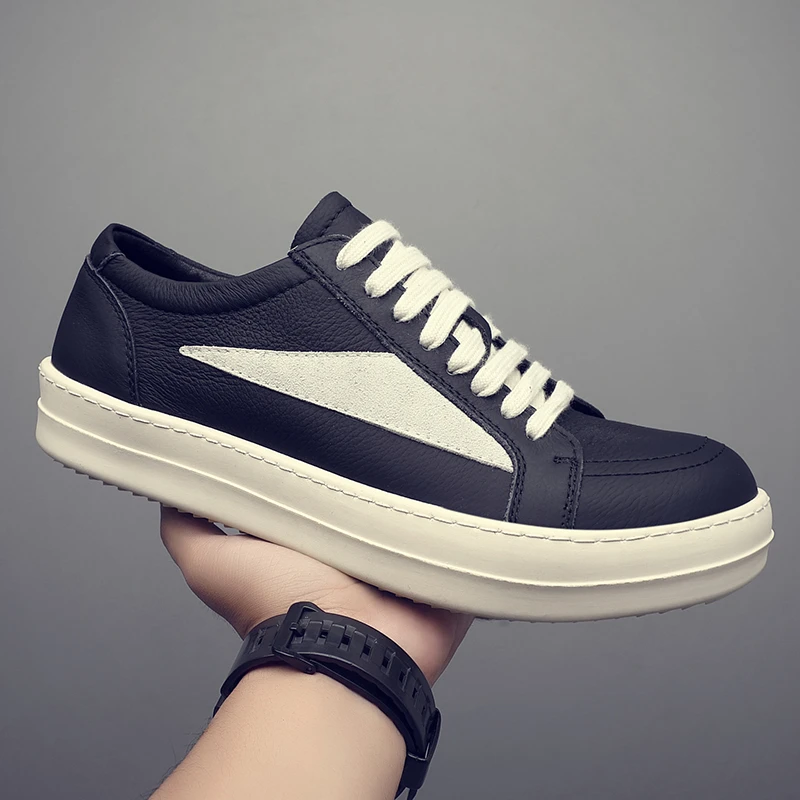 【头层牛皮】小白鞋男新款潮牌百搭低帮板鞋透气低帮皮鞋休闲鞋潮鞋