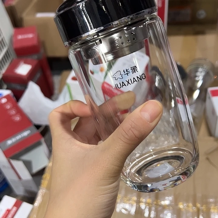 华象单层烫手玻璃杯46046022337黑色