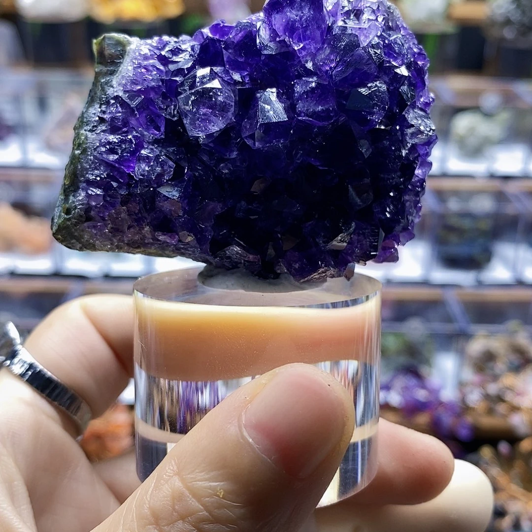 有机玻璃乌拉圭紫水晶家居摆件