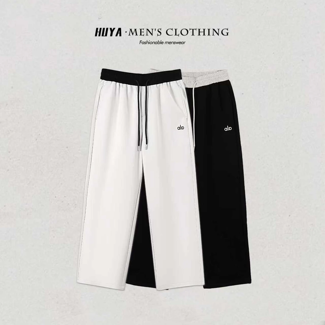 【达人专属】2025秋季时尚百搭撞色松紧运动透气宽松简约裤25-6253