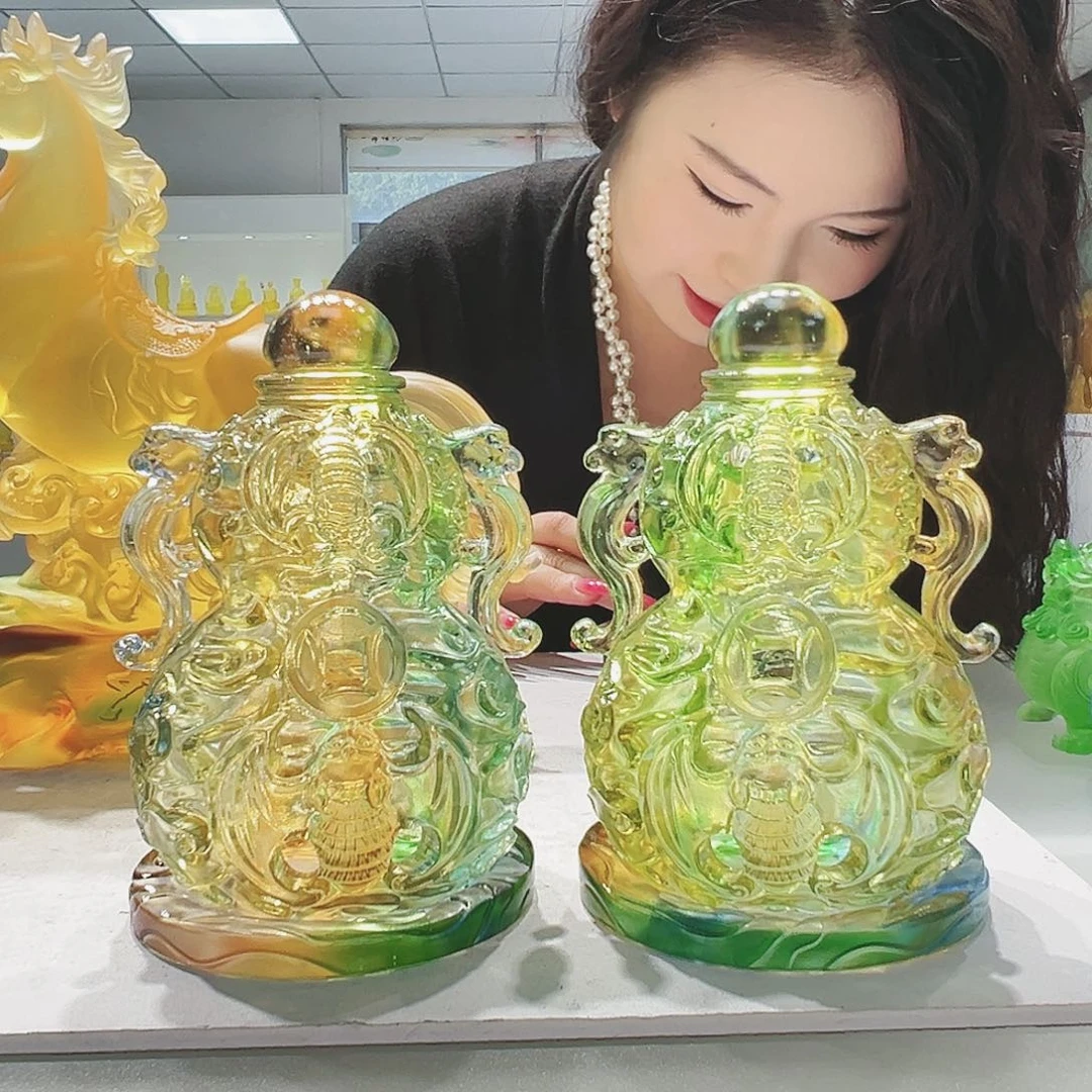 【闪购商品】手工艺品琉璃明*?福在眼前香熏炉两个