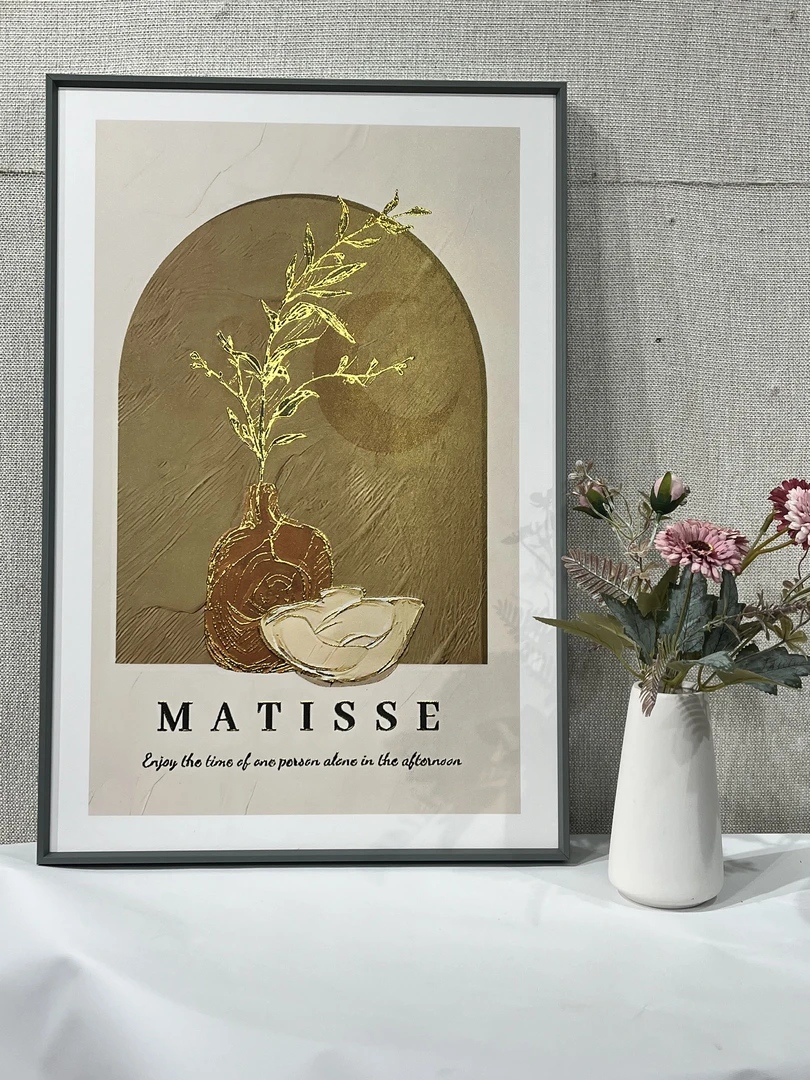 简约奶油风花卉装饰画适用于客厅餐厅床头墙面B40