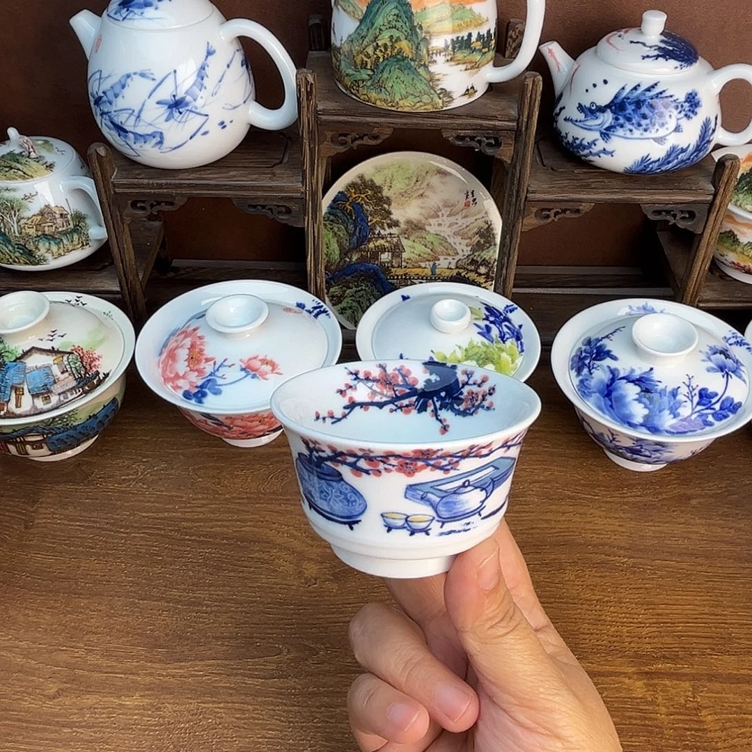 忠意堂釉下彩清供图