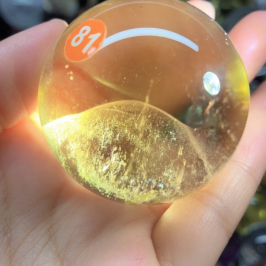 水晶珠宝半成品未镶嵌黄水晶意境山A81