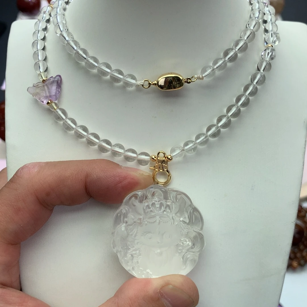 水晶颈饰未镶嵌吊坠