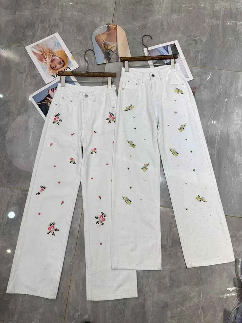 深圳南油烫钻刺绣牛仔裤（中奖联系客服选码数）