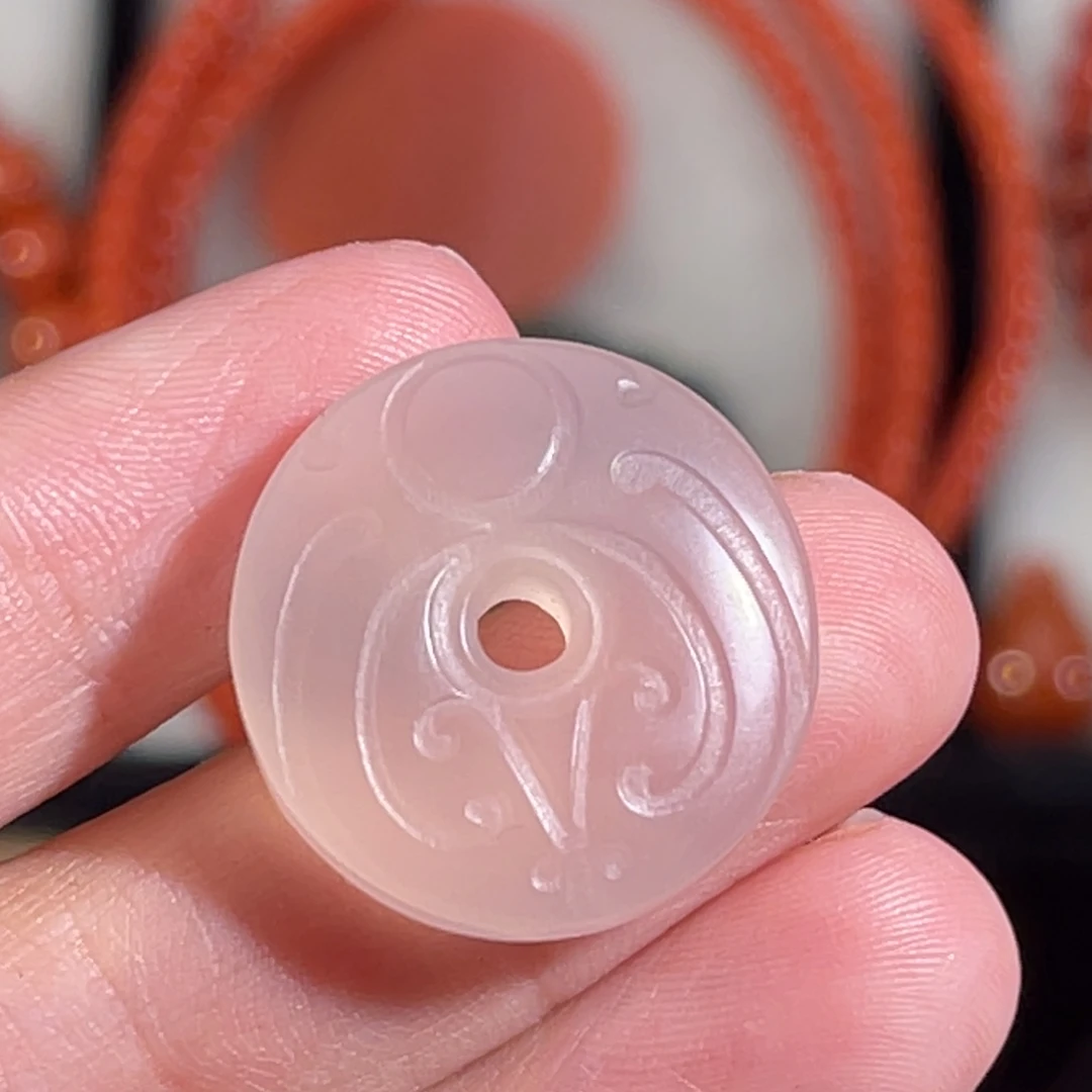 玛瑙/玉髓未镶嵌平安扣19.7x6.4mm不退换