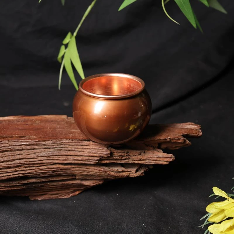 【福器】紫铜收口主人杯 茶道零配