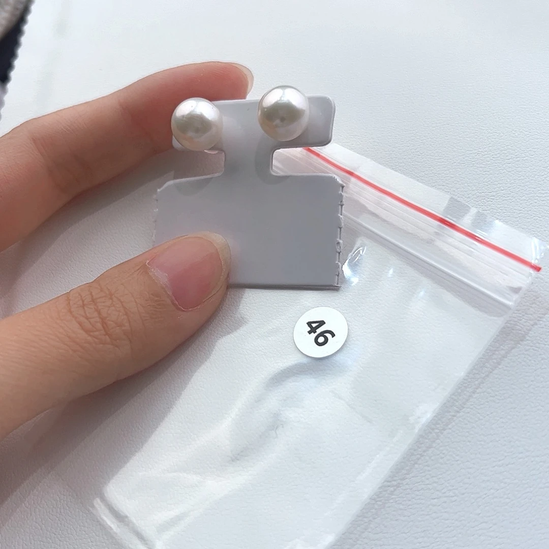 银S925镶嵌淡水珍珠耳饰