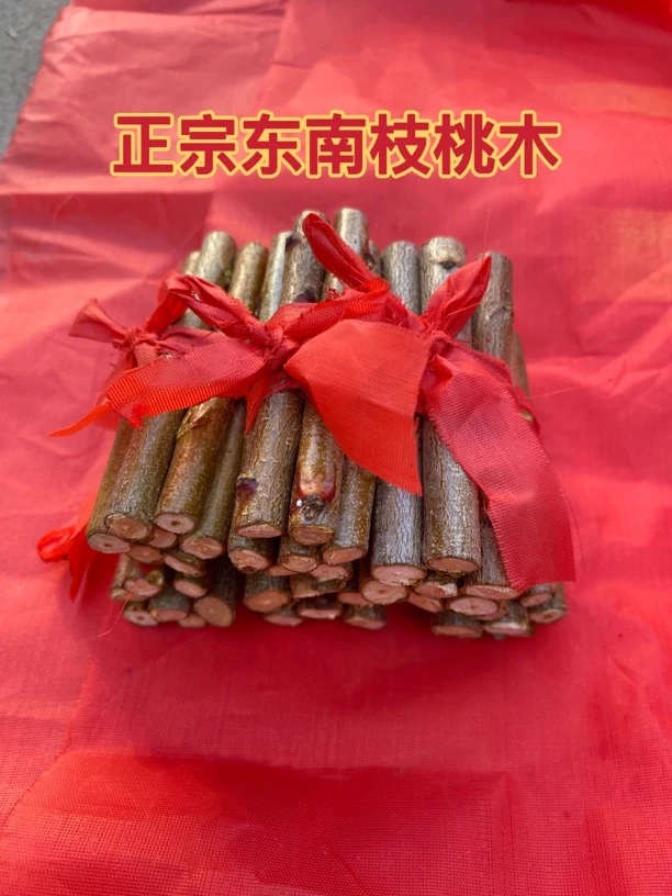 正宗东南桃木乔迁新居摆件宝宝新生挂件床头卧室桃树枝盘串神器