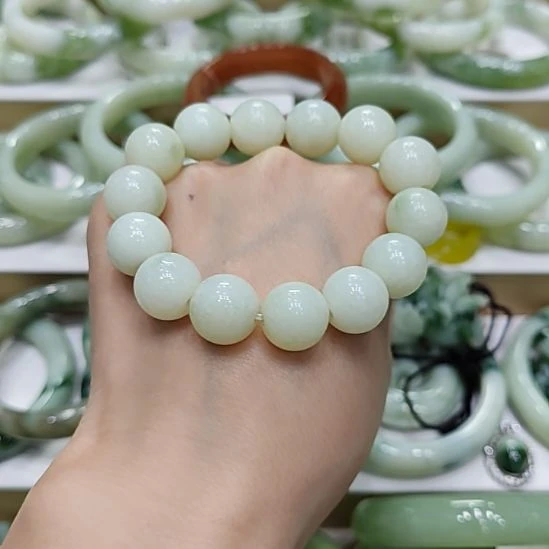 透闪石-蛇纹石玉未镶嵌手串