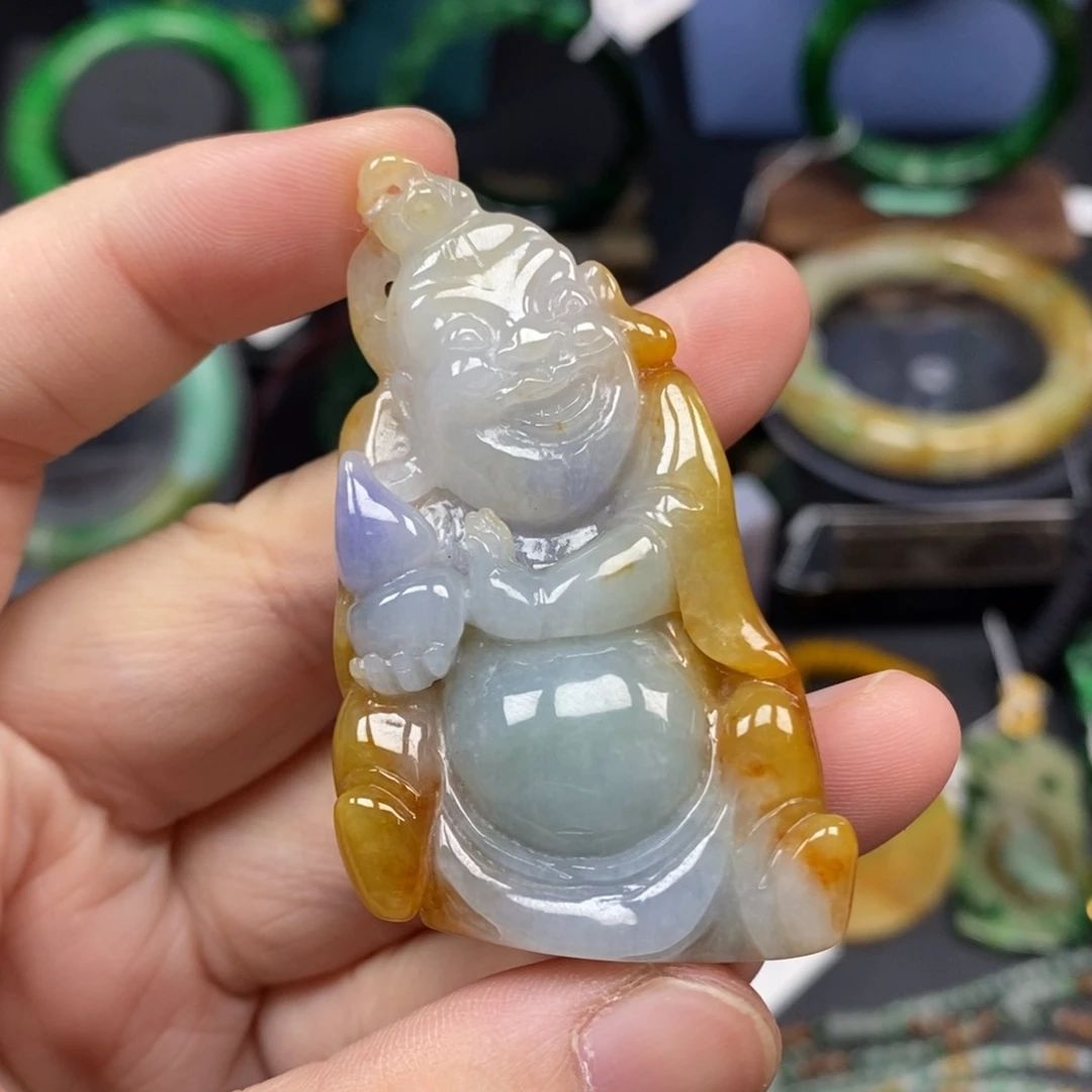 翡翠未镶嵌颈饰太乙真人3.30V