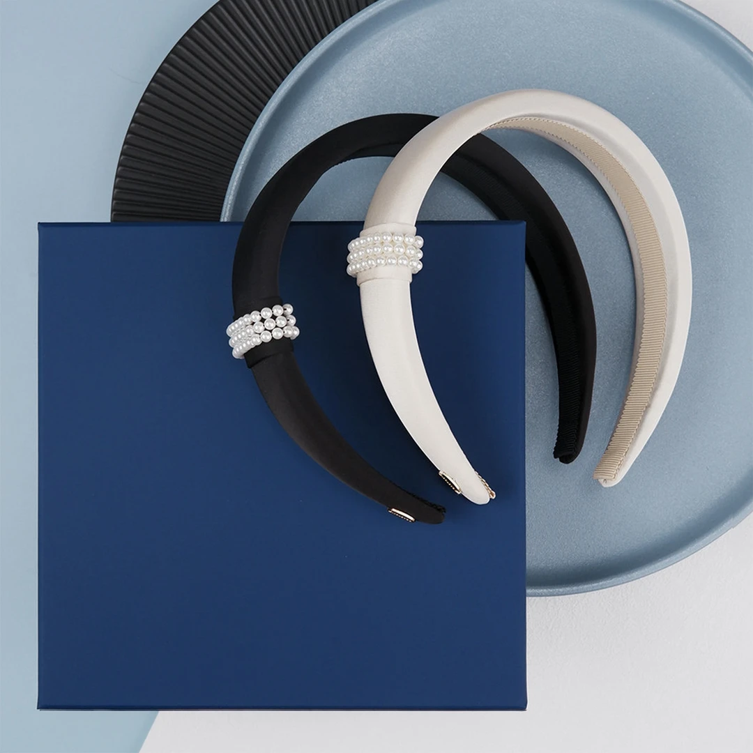 赵露思同款珍珠发箍小众复古时尚高颅顶发饰高级感新款头饰女头箍