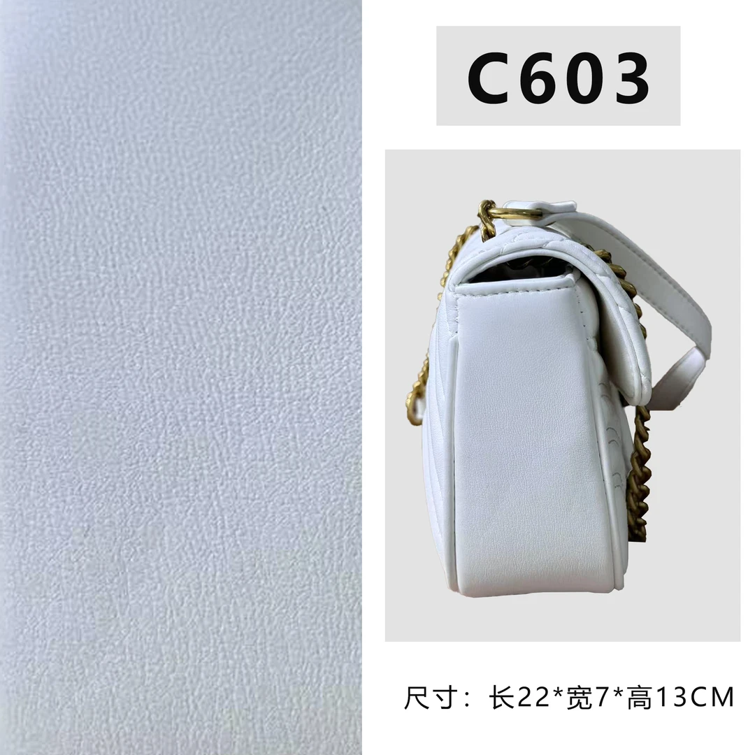 【C603】马蒙（尺寸22*13*7CM）新款白色女包