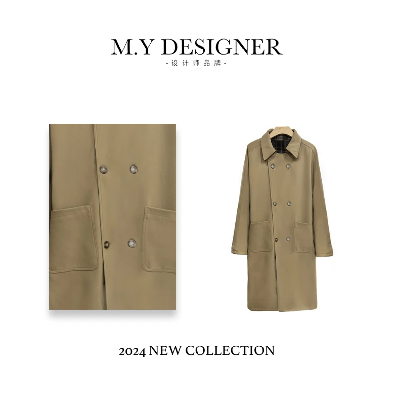 M.Y媛总 秋冬赫本风大衣女中长款双面呢外套87070