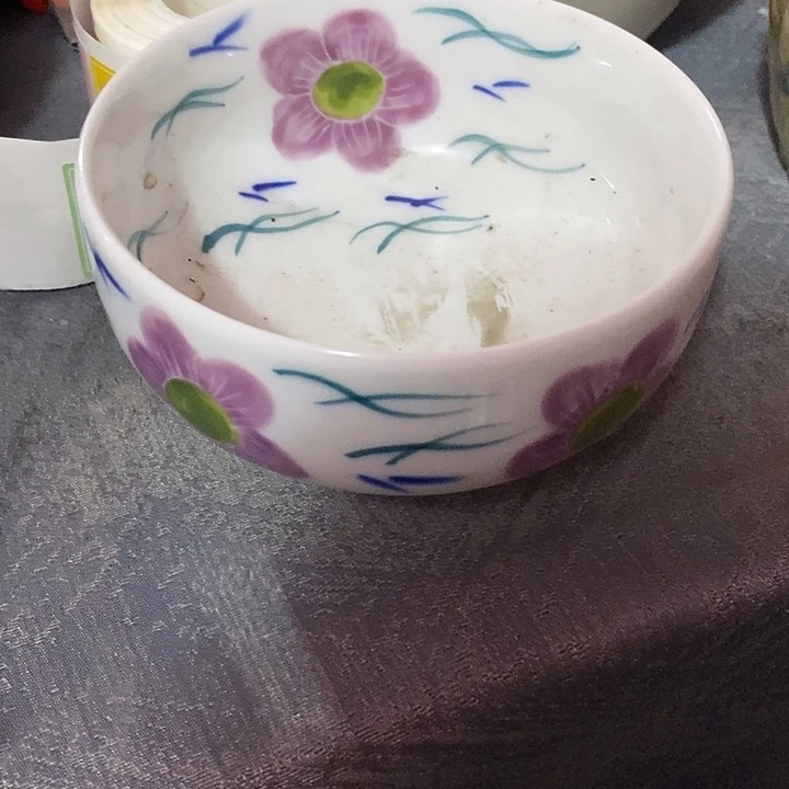 紫色小花的碗边边