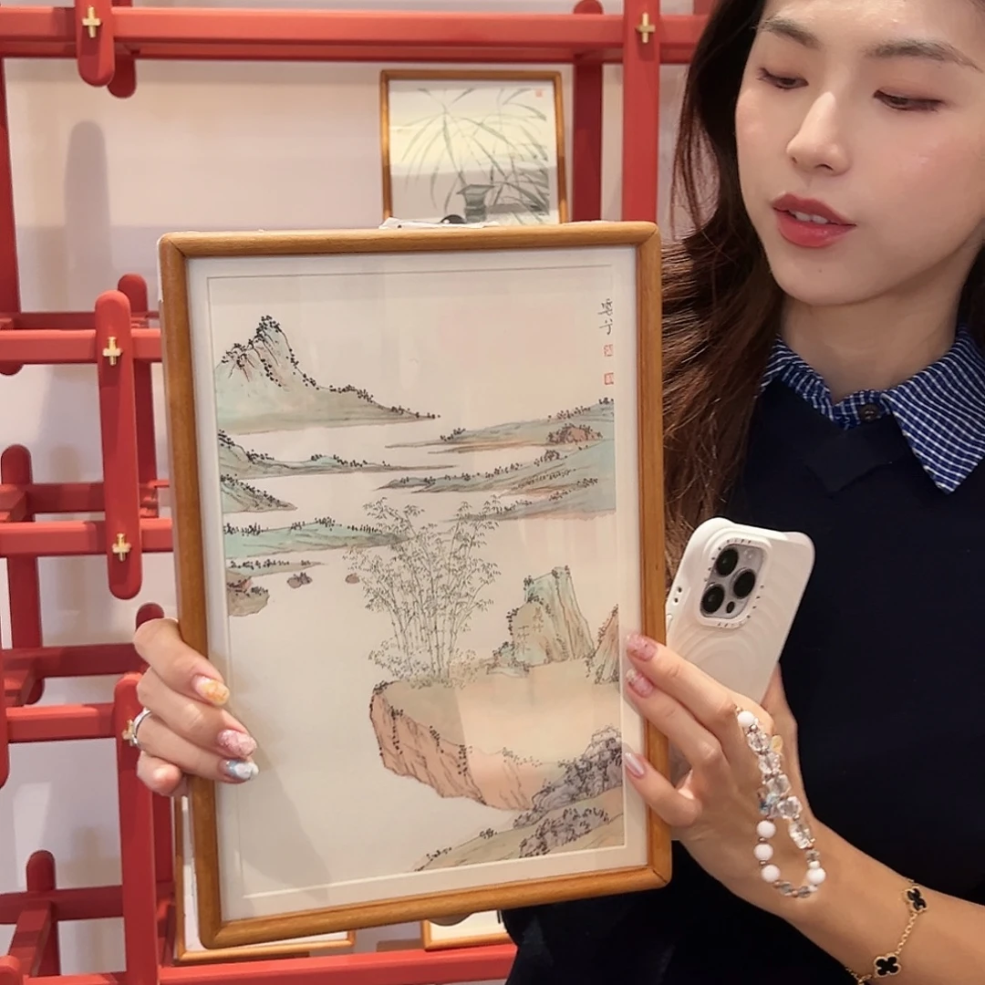 纸本（g83869）山水摆台 书画